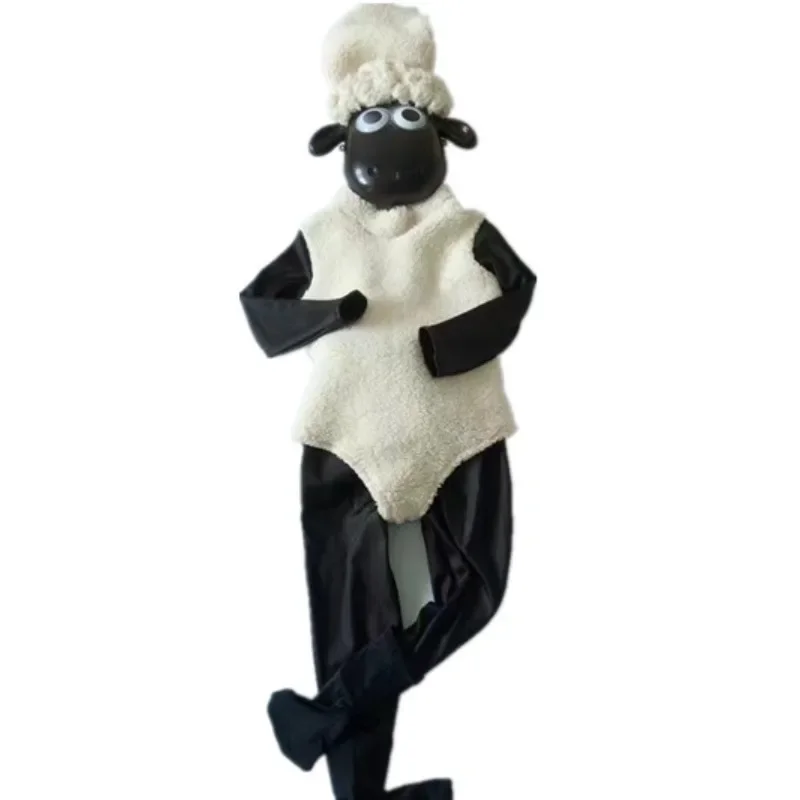 

Kids Lamb Costume with Mask Children Cute Cartoon Outfit Boys Girls Halloween Dress Up Animal Themed Party Sheep Costumes