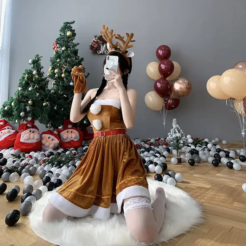 Robe Renne Femme avec Cape à Capuche – photo 2