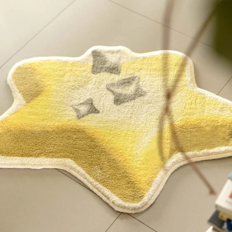 Carpet for Bedroom Cute Cartoon Stars Creativity Fluffy Rug Home Decoration Modern Minimalism Livig Room Cloakroom Mat ковер 러그