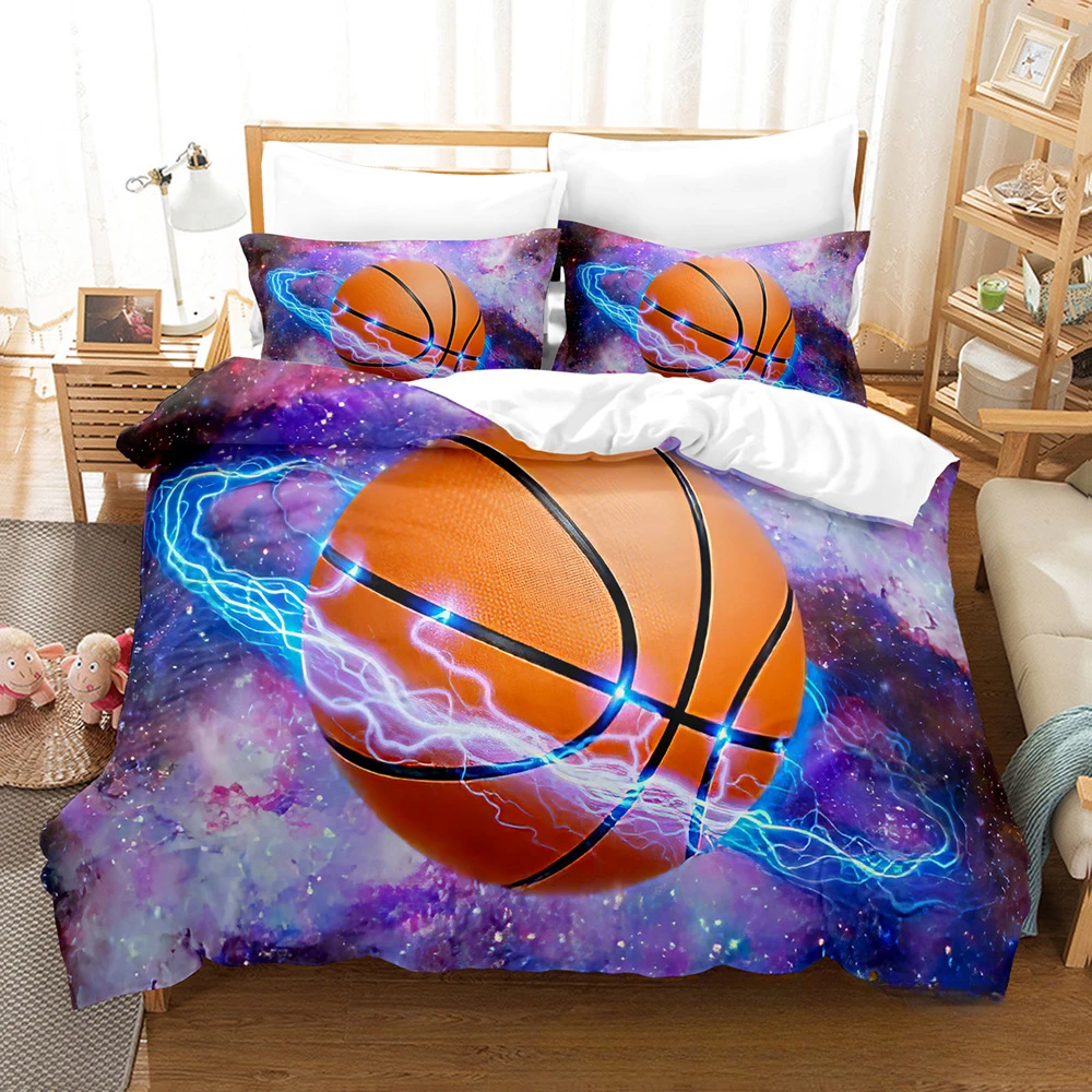 3D digital print duvet cover basketball NBA players bed cover pillowcase three-piece spring new can be customized design bedding 3