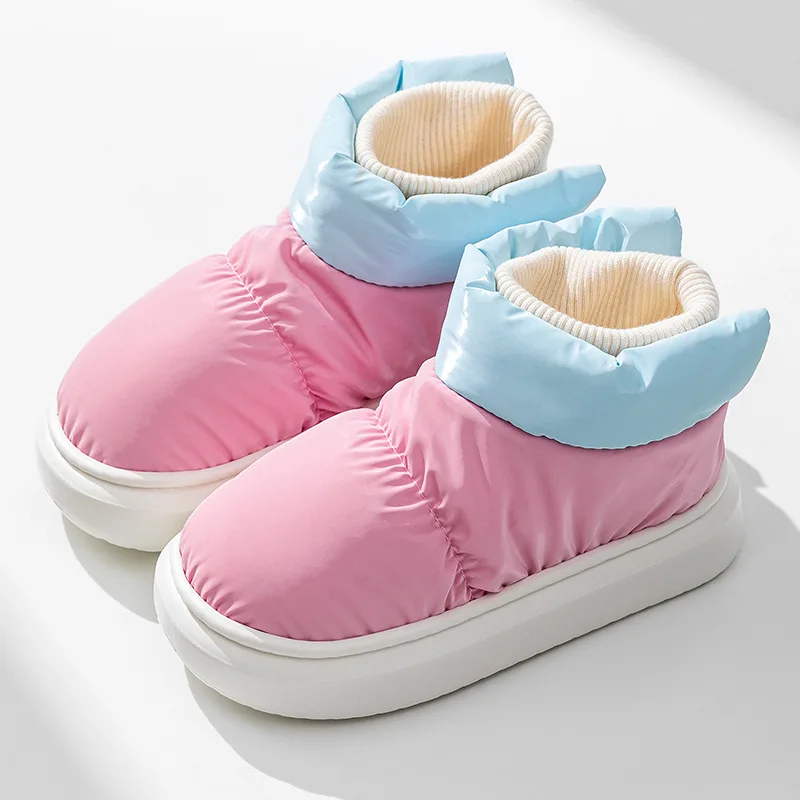 Flat Heels Women's Shoes Winter Furry Female Ankle Boots Warm Cute Plush Platform Woman Snow Boot Waterproof Footwear