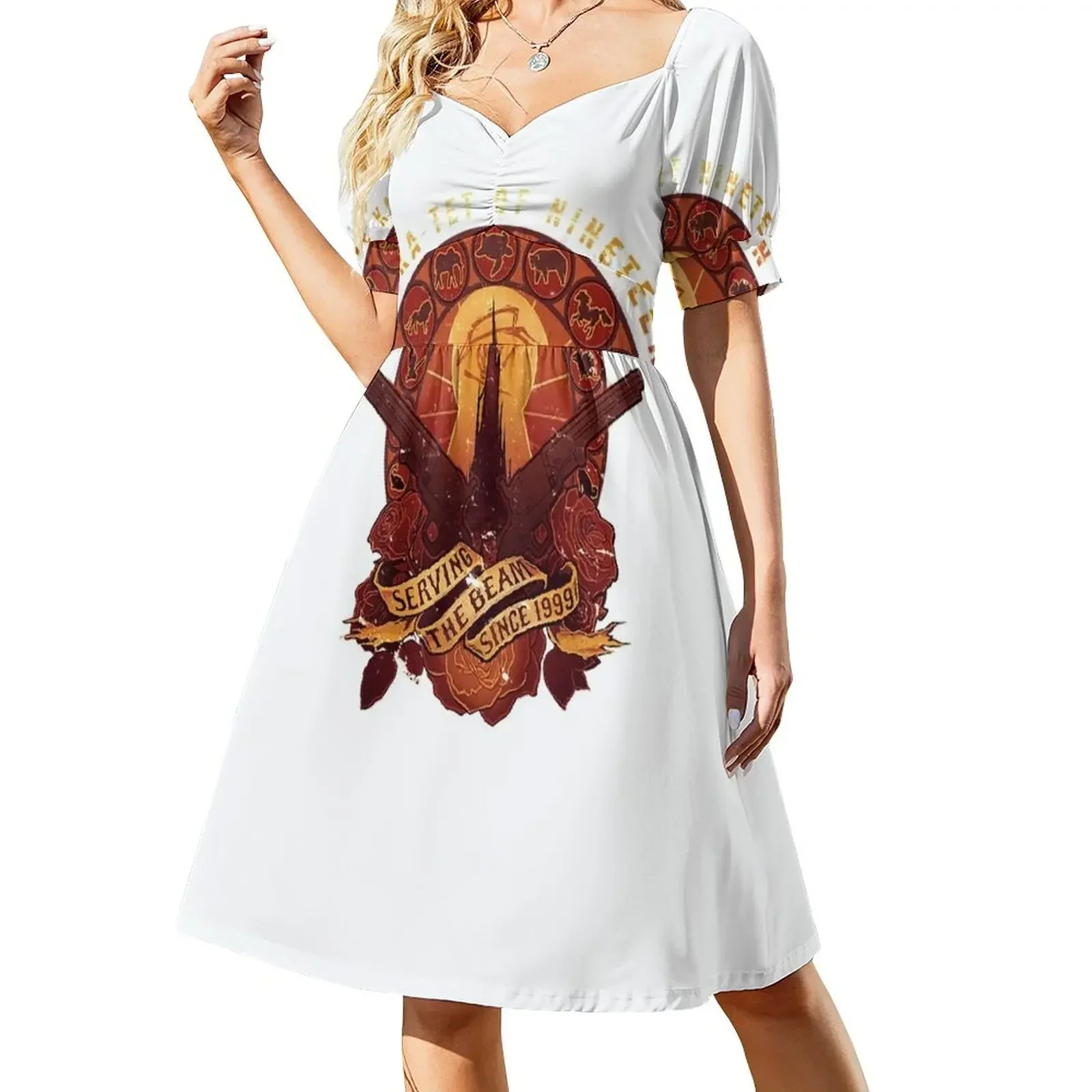 El Ka-Tet de Diecinueve Vestido de manga corta vestidos de novia para mujer vestido mujer verano Vestido femenino verano mujer