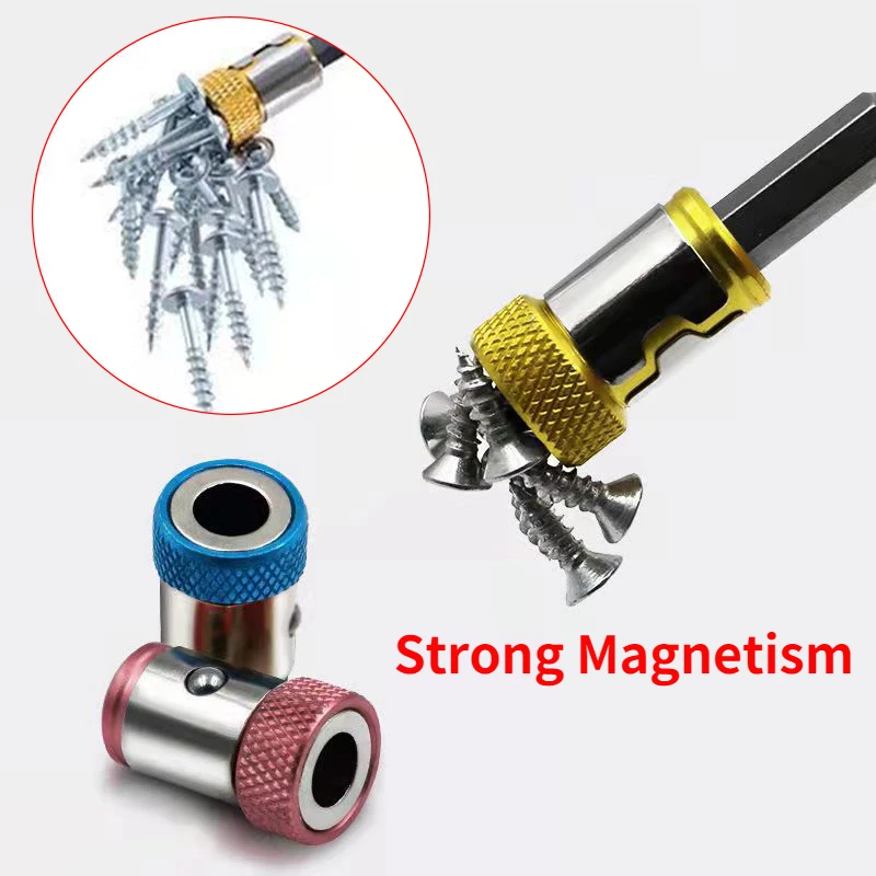 6.35mm Universal Magnetic Ring Alloy Screwdriver Bit Anti-corrosion Strong Magnetizer Drill Bit Magnetic Tool magnetic drill bits