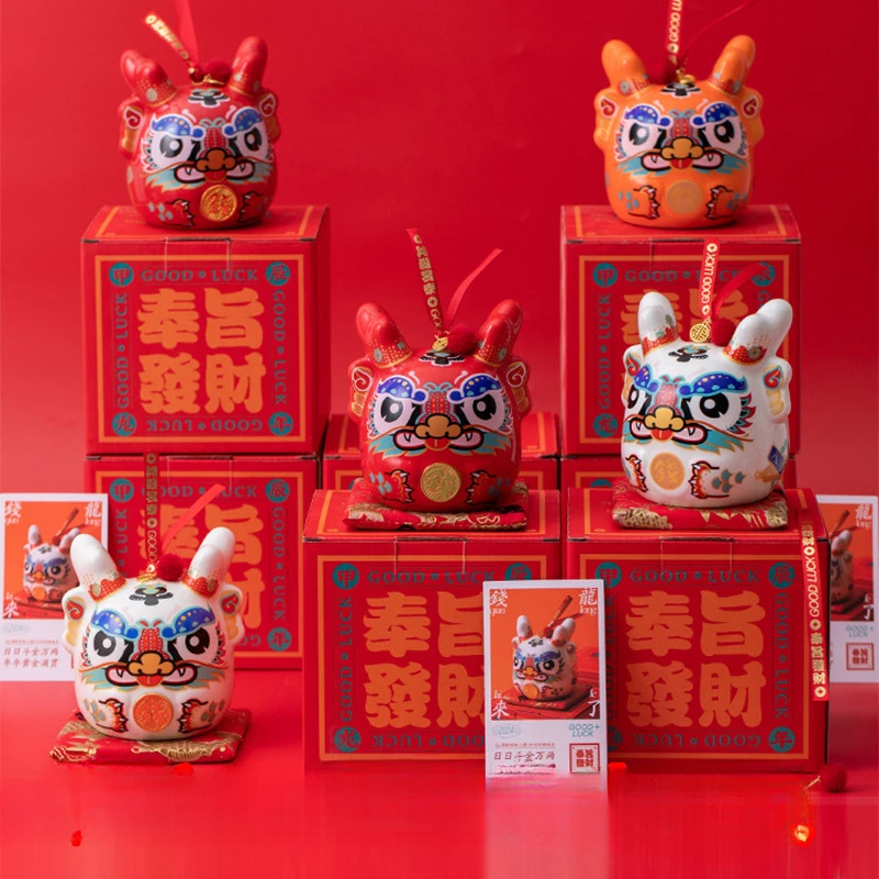 

Китайские шикарные керамические украшения Longnian, банка для хранения денег