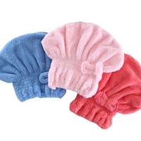 Microfibre Quick Hair Drying Bath Spa Bowknot Wrap Towel Hat Cap for Bath Bathroom Accessories Shower Cap for Women Hair Cap 3