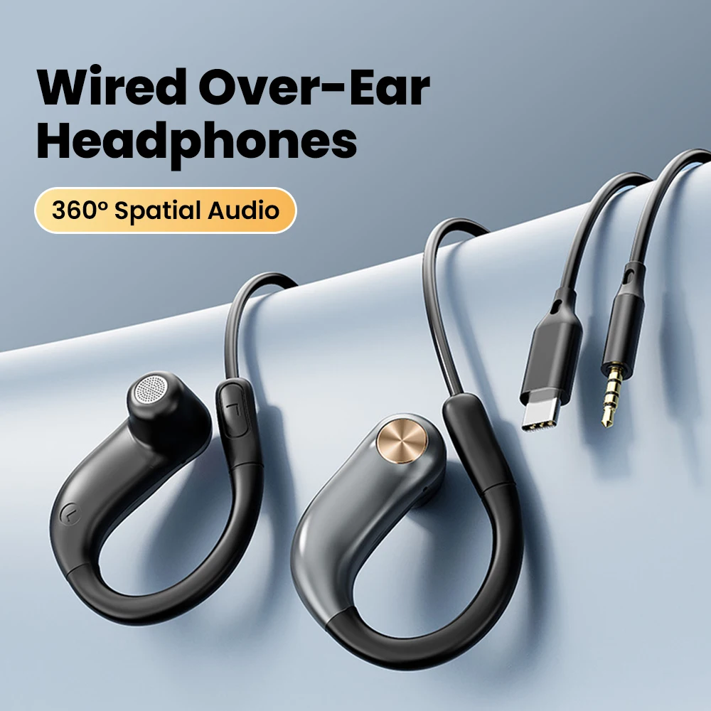 Enhanced Wired Headphones with HiFi Spatial Audio and 9D Surround Sound