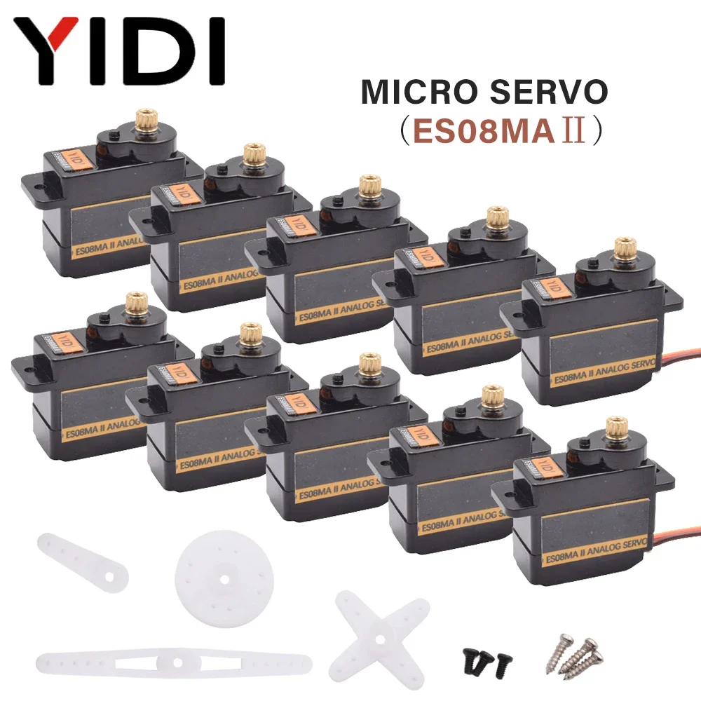 2/4pcs ES08MAII 12g ES08MA II 마이크로 금속 기어 아날로그 RC Arduino 서보 모터 DIY 장난감 자동차 보트 로봇