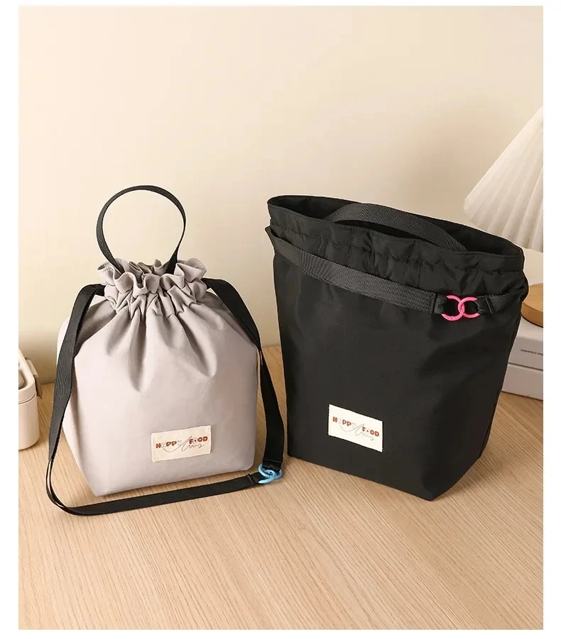 Lunchbox-Tasche mit großem Fassungsvermögen, wasserdichte, isolierte Tasche, tragbare, verdickte Handtasche für Studenten und Büroangestellte – Detail 15