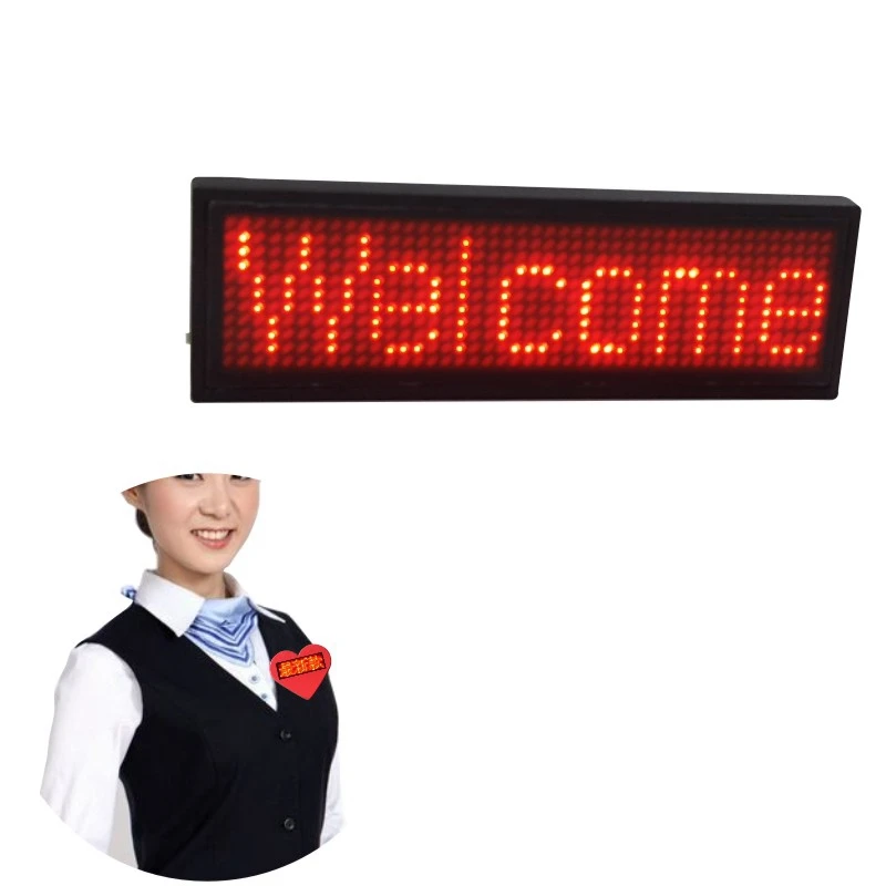 Bluetooth Programmable LED Name Badge Digital Scrolling LED Panel