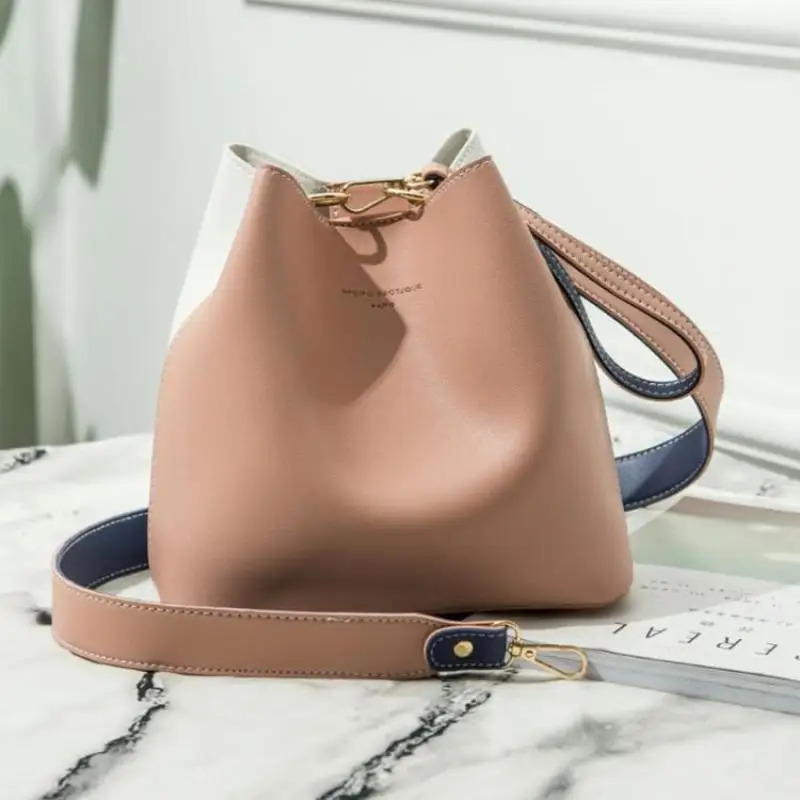 Women Bucket Bag Luxury Shoulder Crossbody Handbag High Quality Large Capacity Solid Color Bags New Fashion Casual Messenger Bag