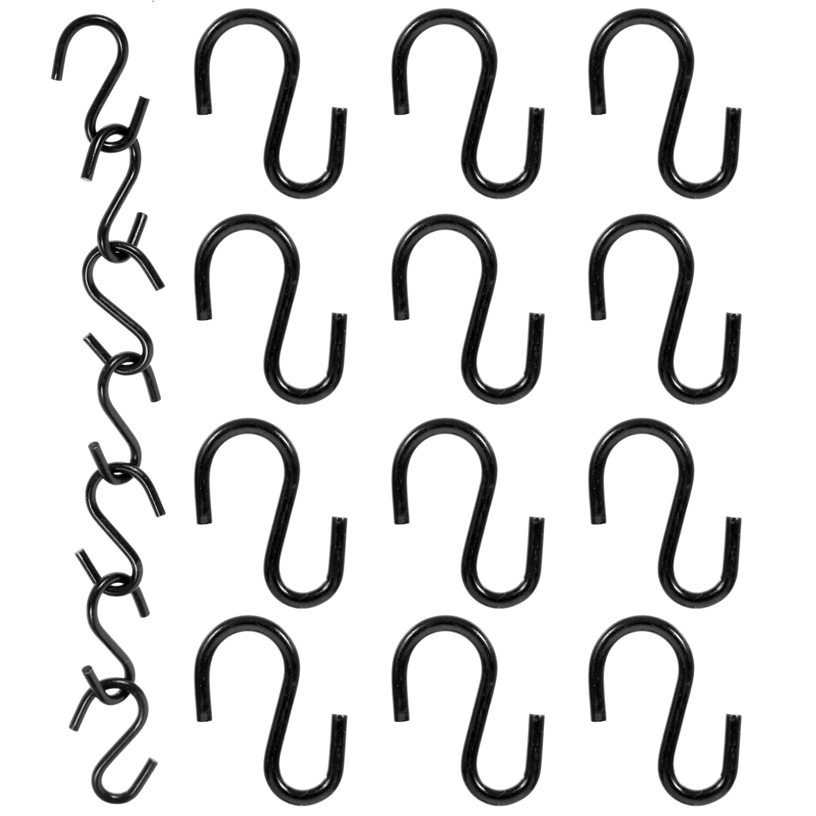 

100 Pcs Hook Iron Hanging Hat Hooks Small S-shape Mini Organizer Hangers for Kitchen Bathroom Door Metal Punch Free Reliable