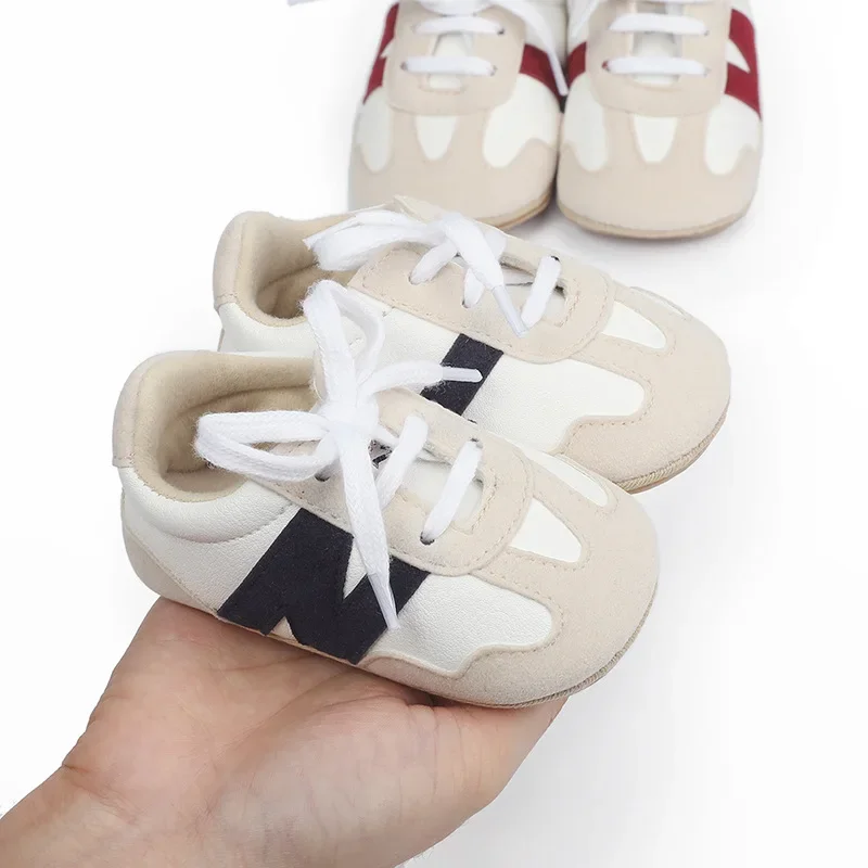 Baby Shoes Canvas Sneakers Sneakers Shoes Newborn Baby Sneakers Letter Patchwork Baby Casual Shoes Anti-slip Hundred Toddler Boys Girls Shoes 0-18 Months