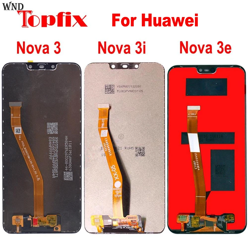 

For Huawei Nova 3 LCD Display Touch Screen PAR LX1 LX9 For Nova 3i LCD INE LX2 L21 For Nova 3e ANE LX3 L23 Screen Replacement