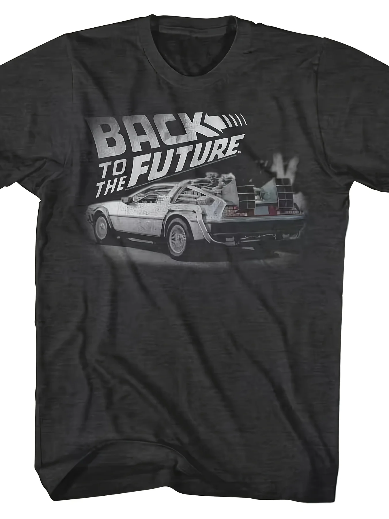 Herren-T-Shirt mit „Back To The Future“-Motiv, 80er-Jahre-Stil, Delorean-Zeitmaschinen-Design, normale Passform, für Herren und Damen, ganzjährig