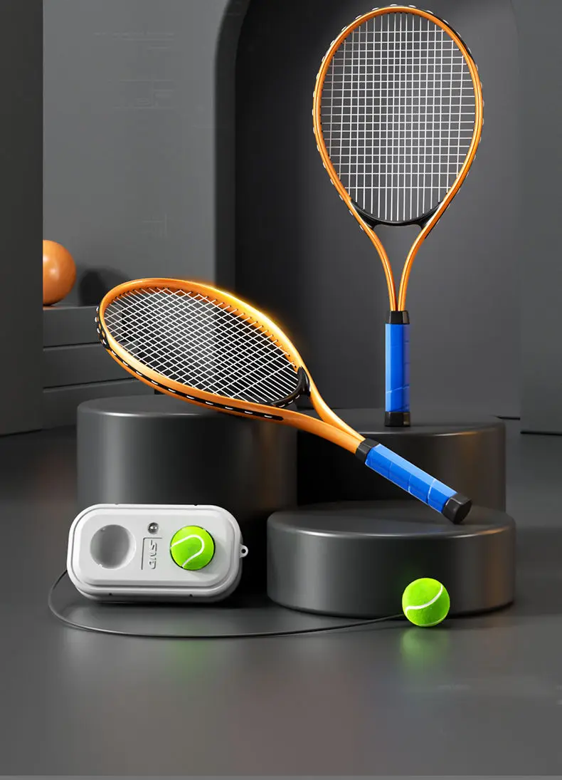 

Beginner Tennis Trainer Singles with String Rebound Artifact Oversized Racket Face Aluminum Alloy Racket Stick Tennis Racket Set