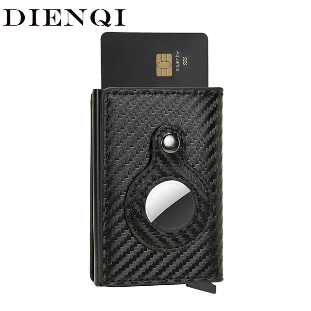 AirTag Wallet Genuine Leather Money Clip Air Tag Holder Christmas Gifts for  Men Personalized Mens Wallet 