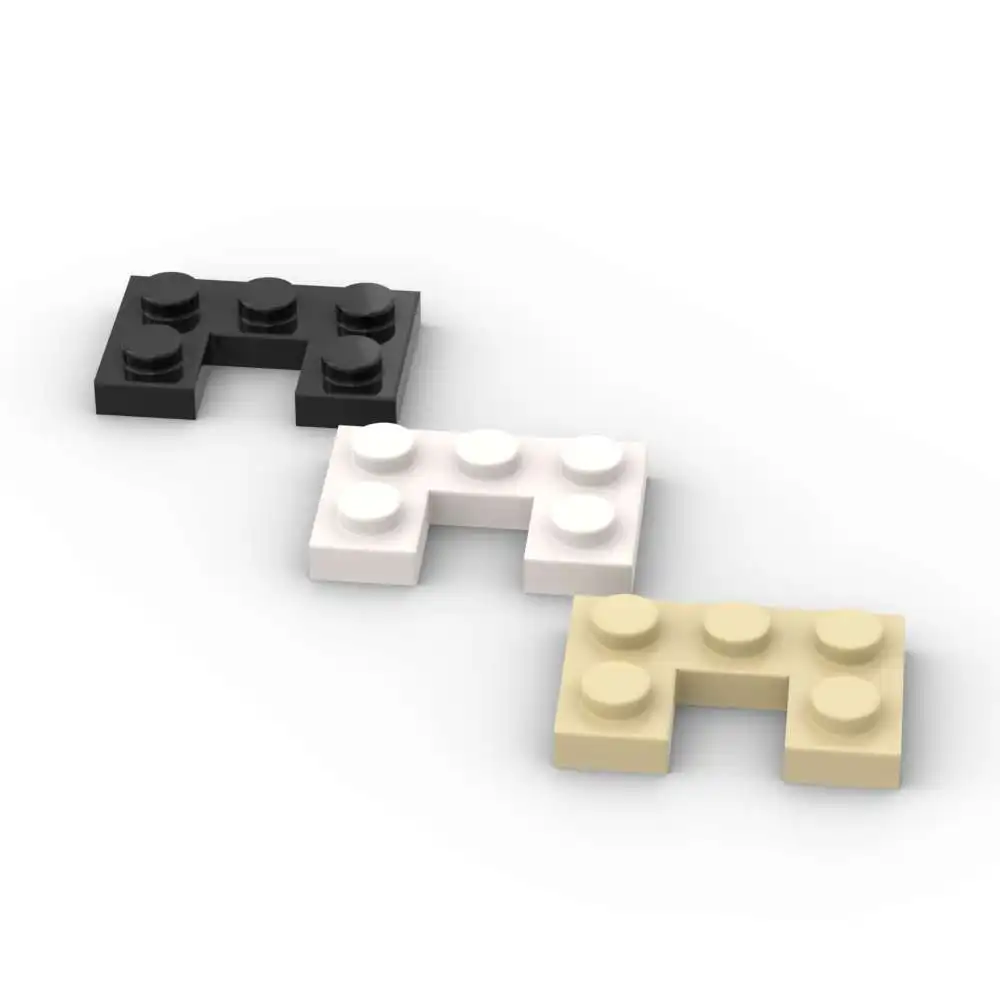 MOC 10PCS 73831 수정된 2x3 1x1 컷아웃 빌딩 블록 하우스 플레이트 보..