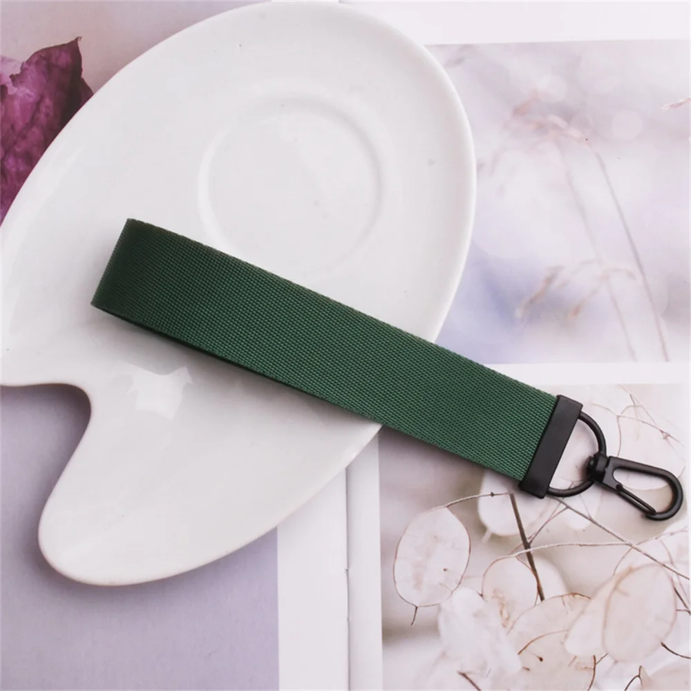 Solid Color Webbing Keychain Phone Lanyard Keychain Schoolbag Car Key Chain Bag Pendant Jewelry DIY Accessories Ribbon Gift