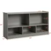 Toy organization and storage, 5-section children's bookshelf for organizing books and toys, game room, daycare (gray) 2