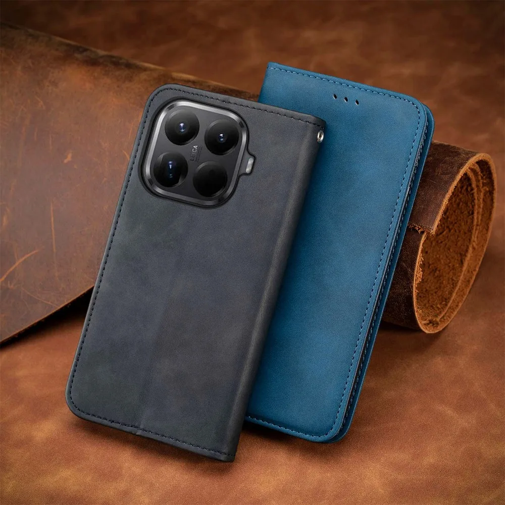 Luxury Smooth Leather Wallet Case with 360 Protection and Magnetic Flip Cover