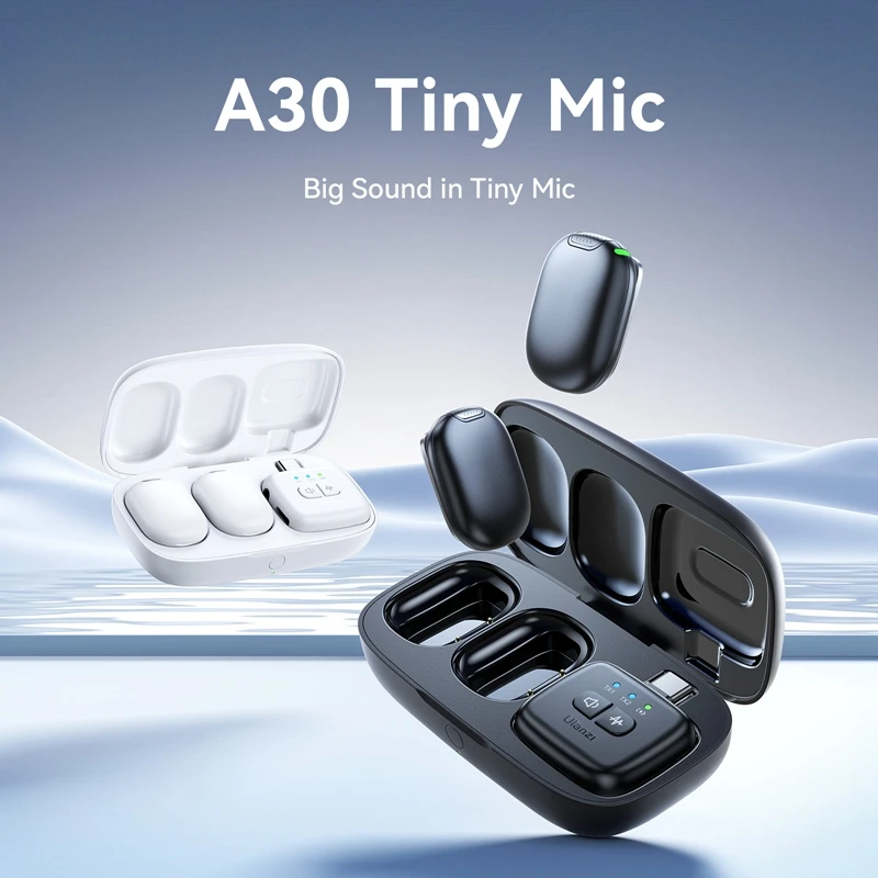 Ulanzi A30 Tiny Mic Wireless Lavalier Microphone for