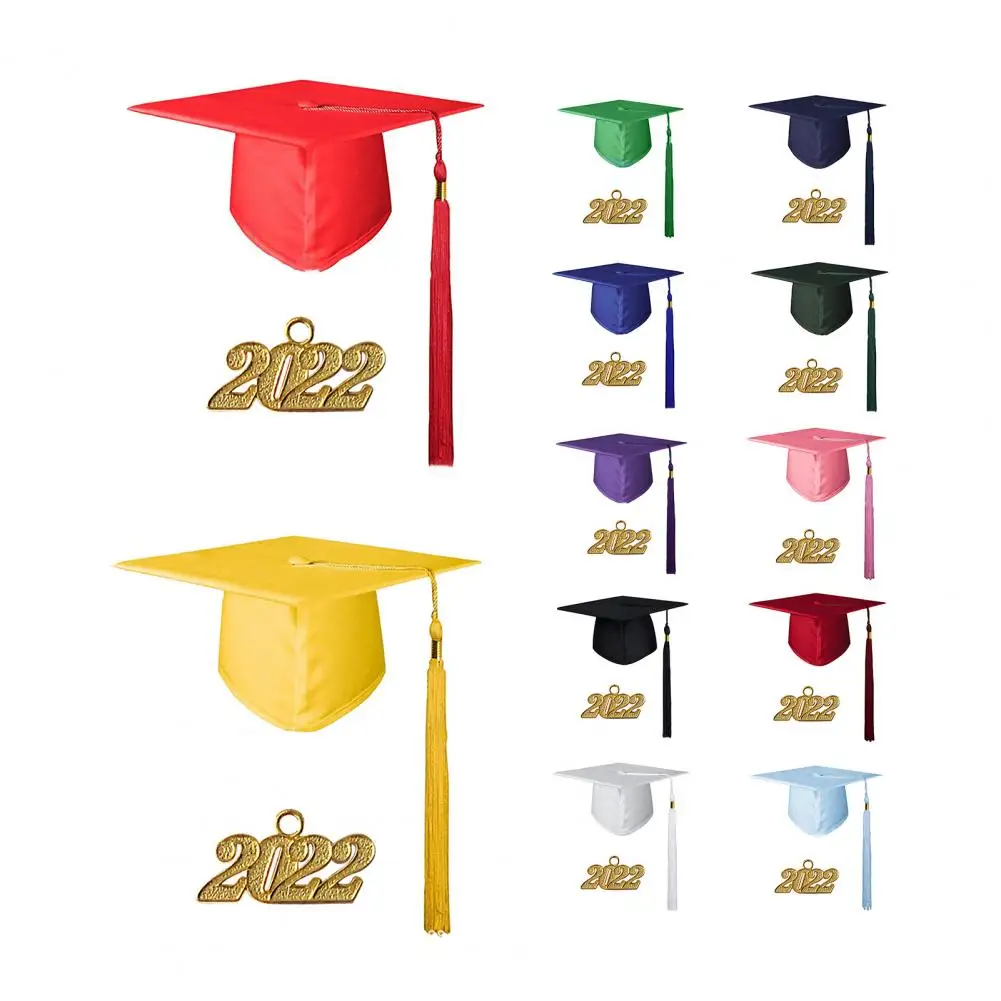 Bachelors Master Doctor Academic Hat Mortar Board Graduation Cap Memorable Fabric Coloful Graduation Hat With Tassel For Student