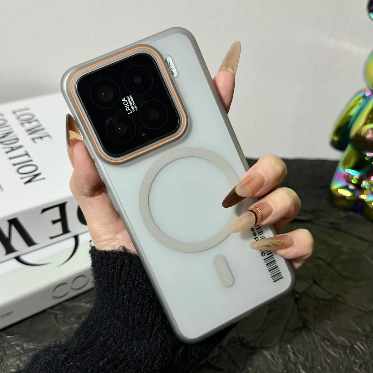 Transparent Magnetic Wireless Charging Protective Back Cover Case