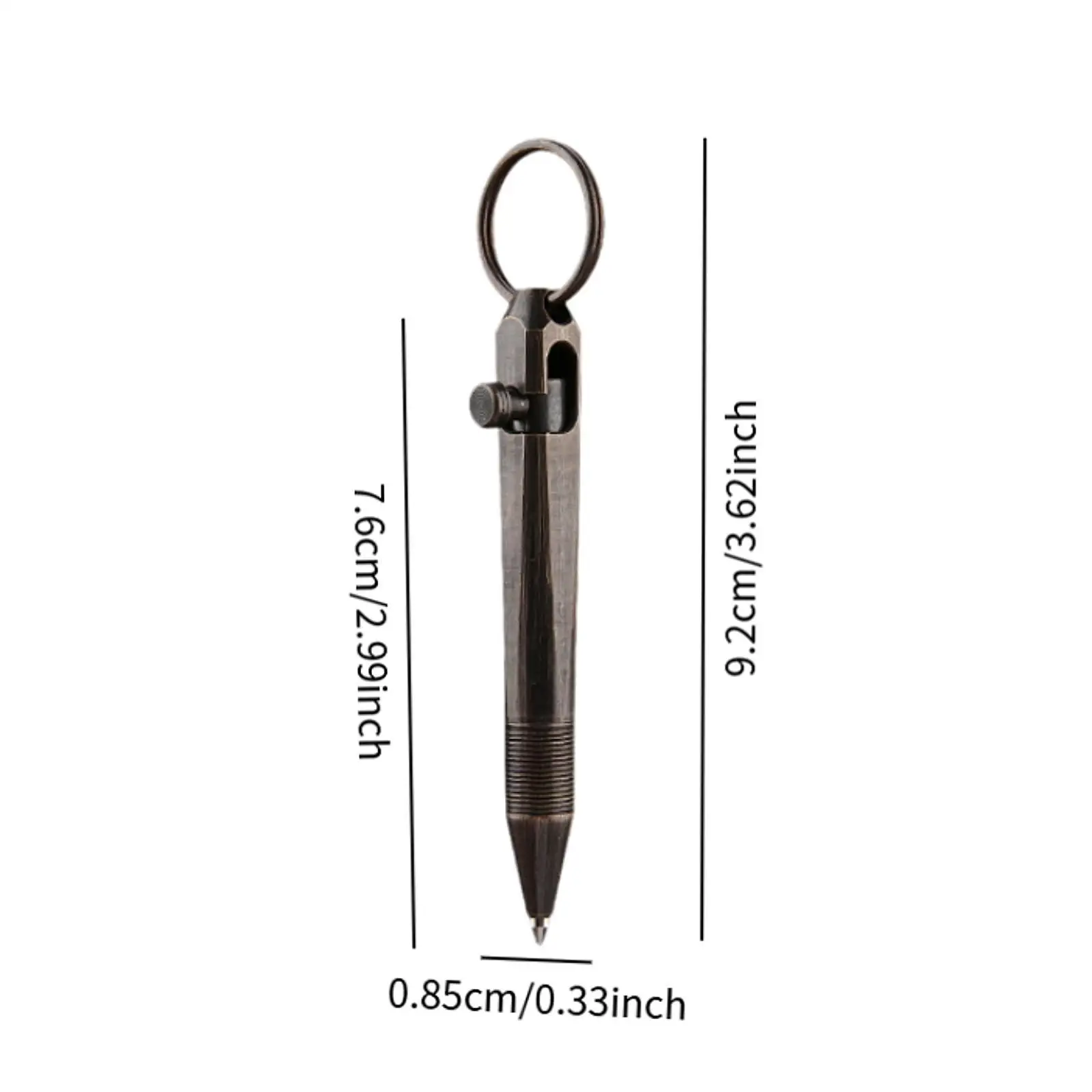 Mini Ballpoint Pen Business Signing Writing Pen Portable Black Ink Compact Pocket Keychain Replaceable Refill