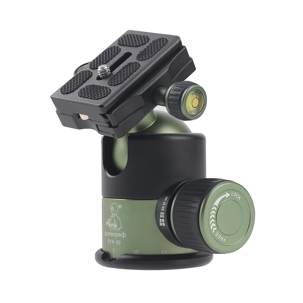 20KG Load Metal Heavy Duty Tripod Ball Head Quick Release Plate 1/4