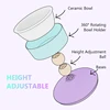 Elevated Ceramic Cat Bowl with 3 Heights, 20° Tilted, Anti-Vomiting, Whisker-Friendly, Elevated Food Dish for Cats & Small Dogs 4