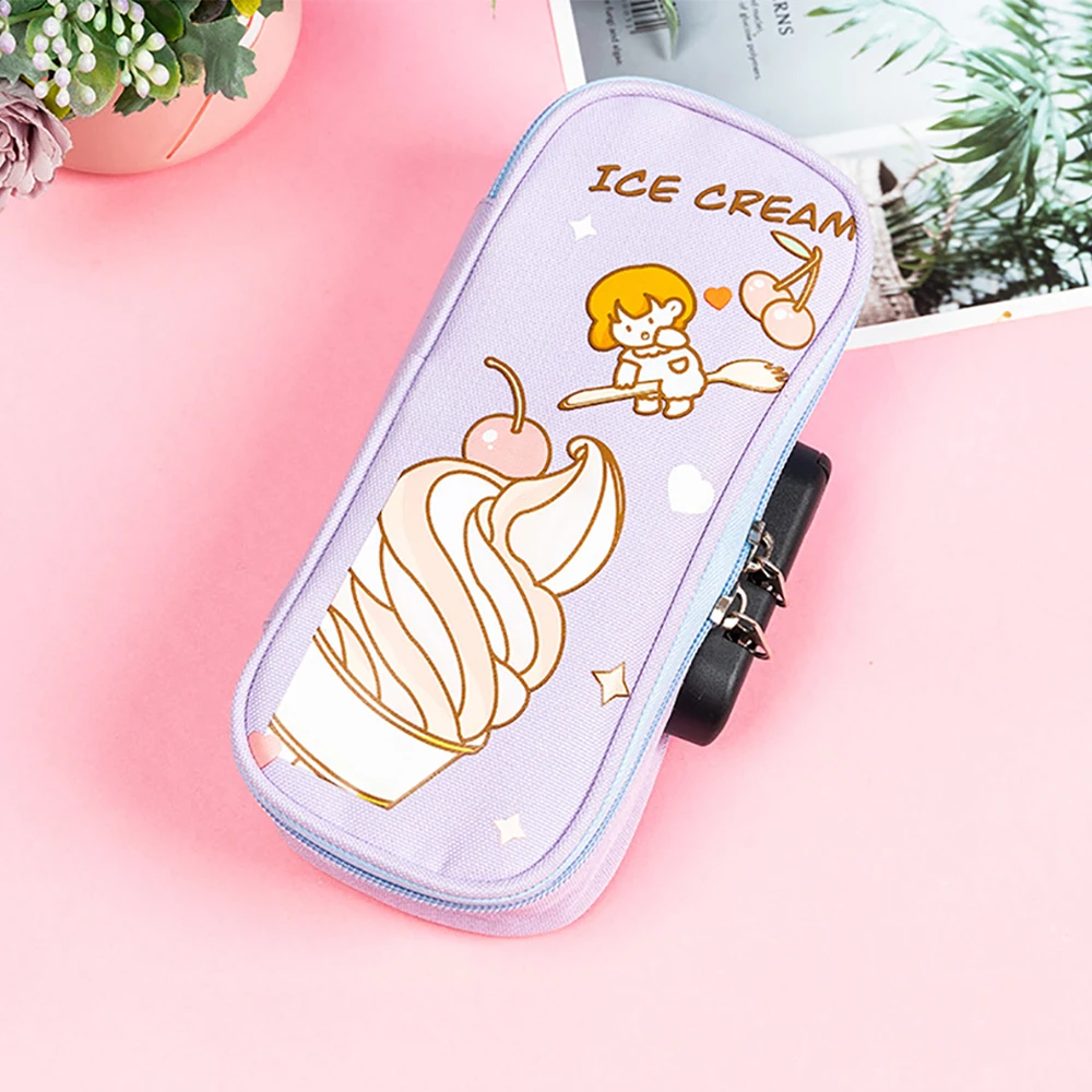 Multi Layer Large Capacity Pencil Case For Multifunctional Cartoon Password Lock Pencil Case Pencil Case Pen Bag With Password