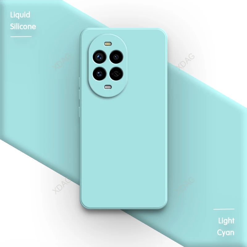 Premium Liquid Silicone Soft Phone Case with Lens Protection - Square Design in Elegant Finish