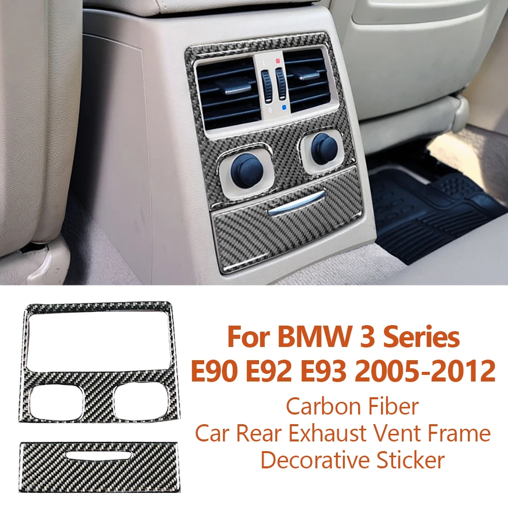 

For BMW 3 Series E90 E92 E93 2005-2012 Carbon Fiber Car Rear Exhaust Vent Frame Decorative Sticke Modification Inter Accessories