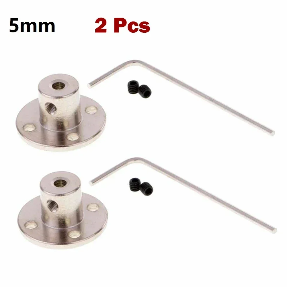 2 Flange Rigid Shaft Coupling Coupler Collar Clamp Bracket Motor Guide Shaft Coupler Motor Joint Connector 3mm/4mm/5mm/6mm