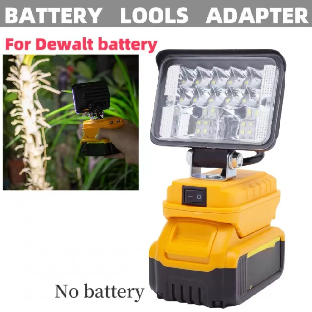 

Portable Lanterns Flashlight For Dewalt LED Work Lamp 24W 2x USB For Outdoor Camping Indoor Garage Workshop Operation