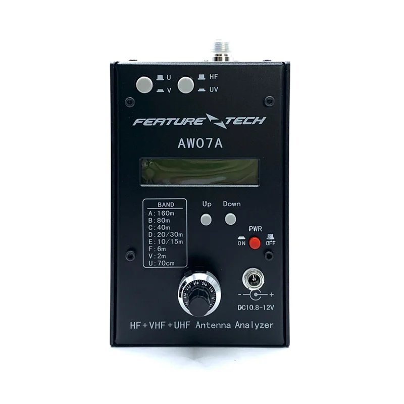 1.5-490MHZ 안테나 분석기, HF + UV 스펙트럼 분석기, HF/VHF/UHF AW07A 멀티밴드 SWR 안테나 계량기 테스터, 160M