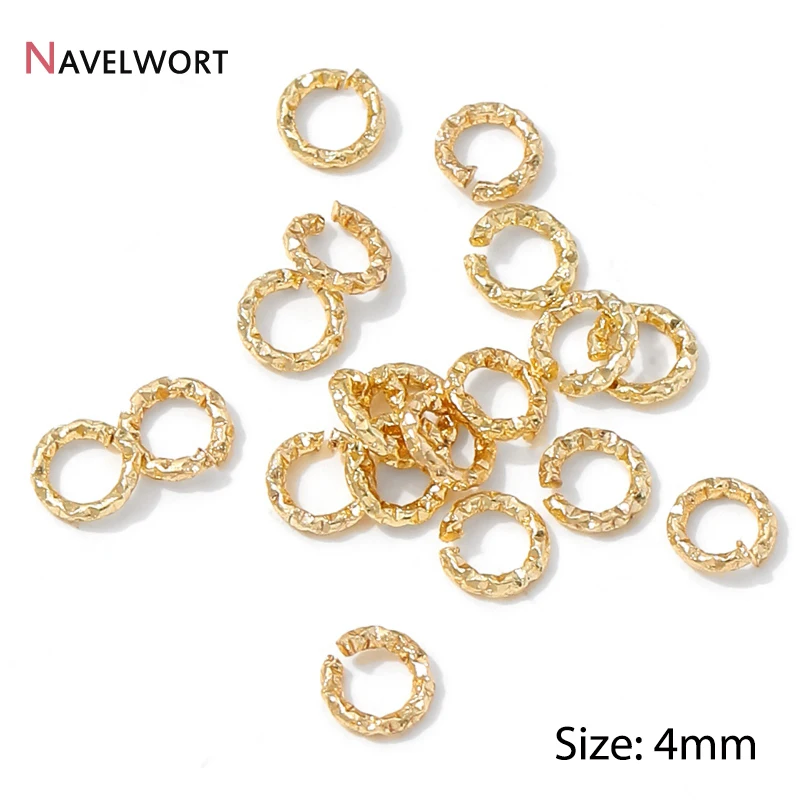 20/40 Stück 14K vergoldetes Messing Metall Twisted Open Jump Rings Verbindungsringe Spaltringe für DIY Schmuckherstellung Zubehör – Detail 14