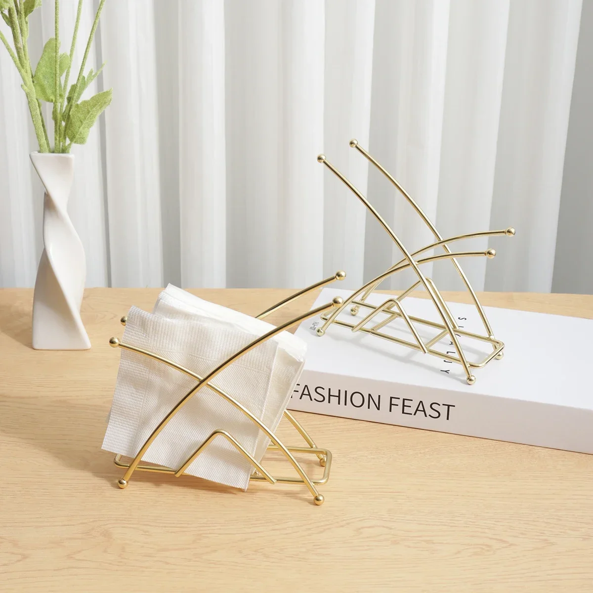 Metal Paper Stand Luxury Retro Home Decor