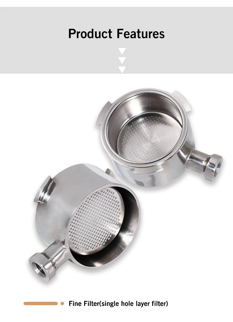 51MM Kaffee-Siebträger ohne Boden, nackter Filterkorb für Delonghi Dedica EC680 EC685 Espressomaschine, Zubehör, Barista-Werkzeuge – Detail 3
