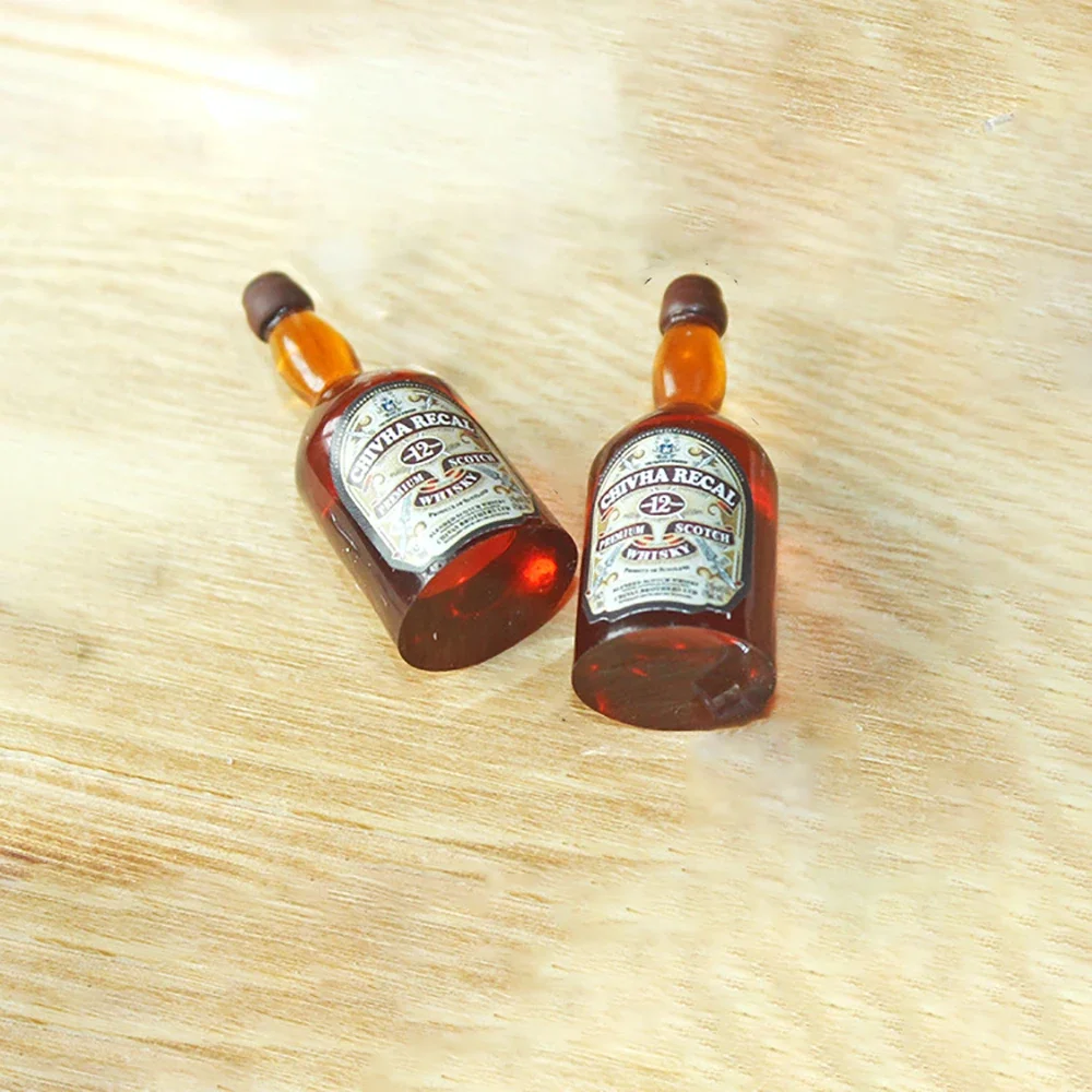 1Pcs 1/12 Doll House Miniature Resin Whisky Wine Bottle Simulation Model Toys for Mini Decoration Dollhouse Accessories 4