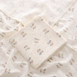 Luxurious Cotton Muslin Baby Swaddle Blanket - Soft, Breathable, and Versatile - 100X100cm (Retro flower)