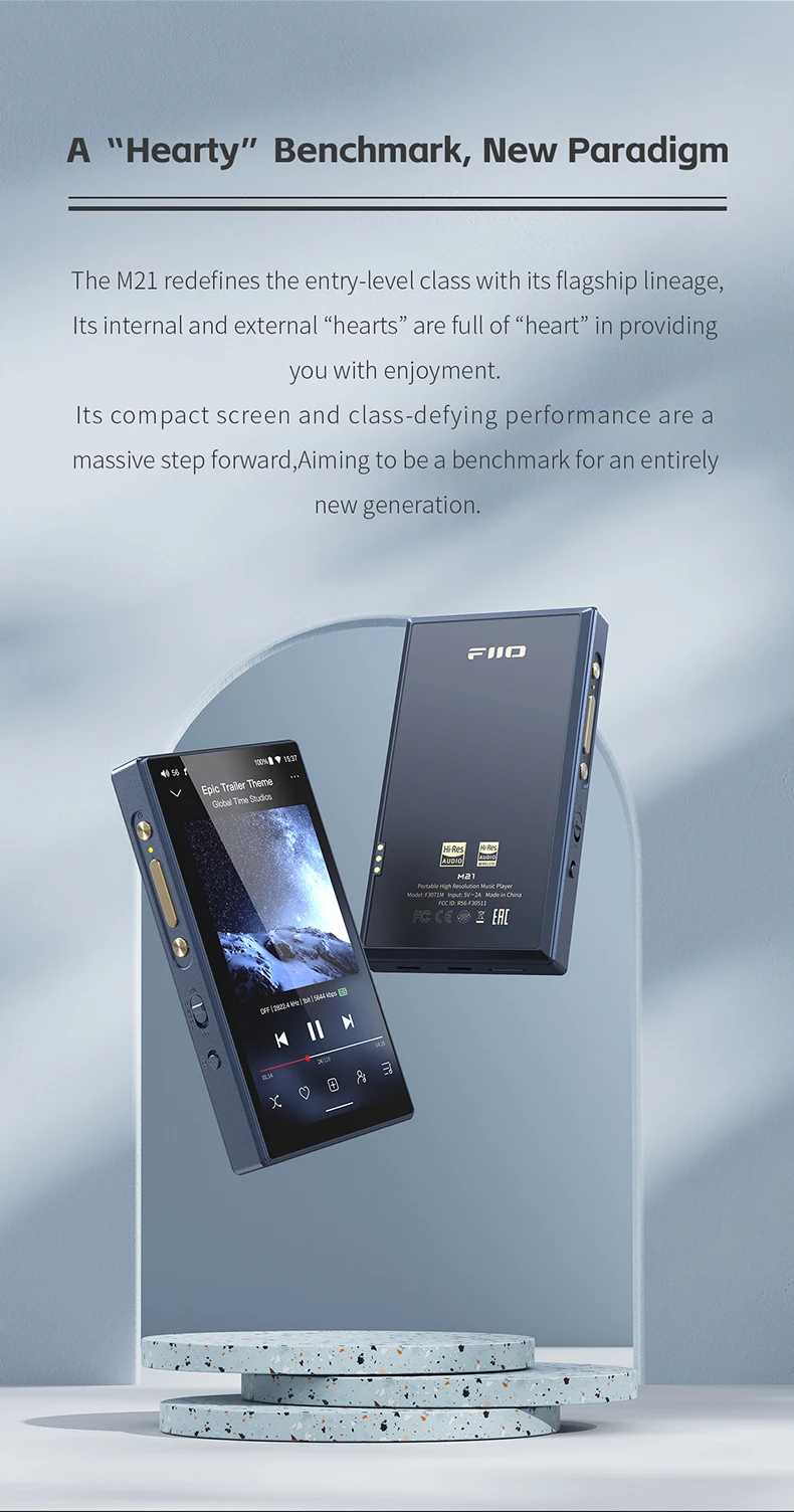 FiiO M21 Android 13 Hi-Res Music Player (Dark Blue)
