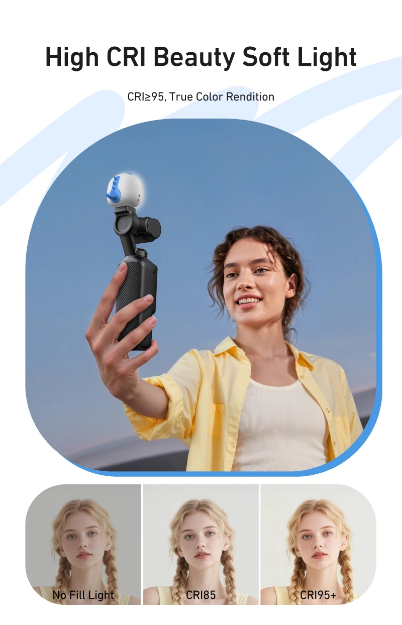 Magnetic Fill Light Mini Waterproof Quick Release Selfie Light For Pocket 3 Min