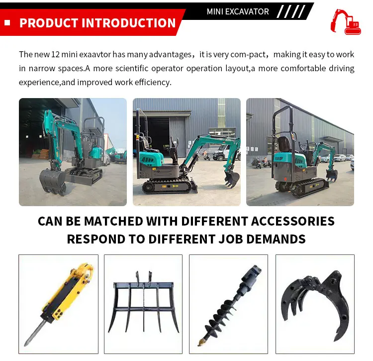 Heißes Produkt Bagger Kleiner Mini Beliebter Bagger China Bagger OKW12N Bagger zum Verkauf Mini Crawler – Detail 5