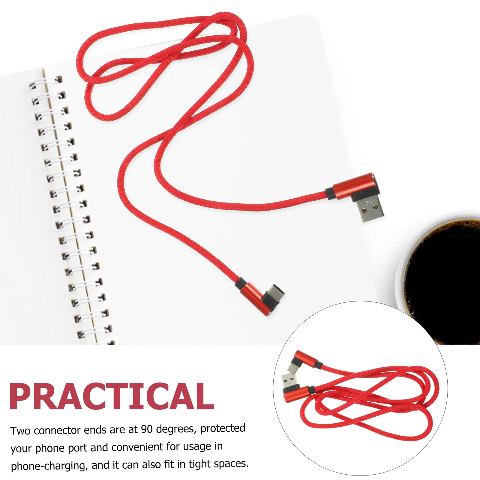 Durable Type C Charging Cable Fast Data Transfer Nylon Cord Usb Connector Computer Peripherals Gadget Accessory