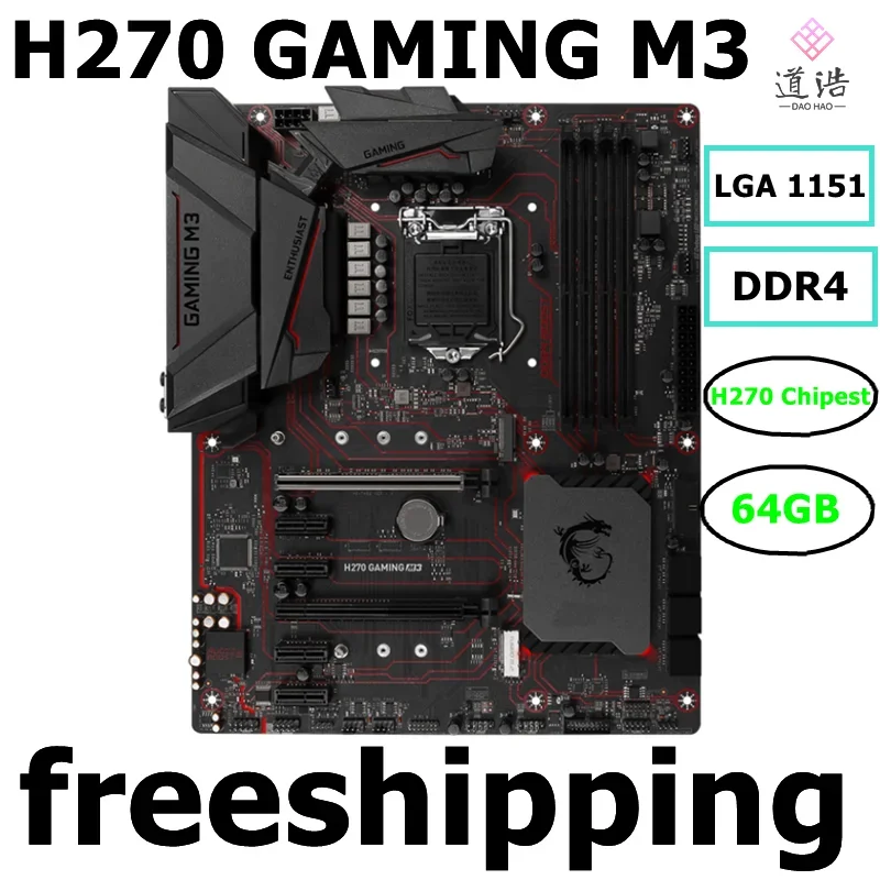 For H270 GAMING M3 Motherboard 64GB 2*M.2 HDMI LGA 1151 DDR4 ATX H270 Mainboard 2 Sc6bc20cfc56c4b62ae53bcf2bbf5a67dN