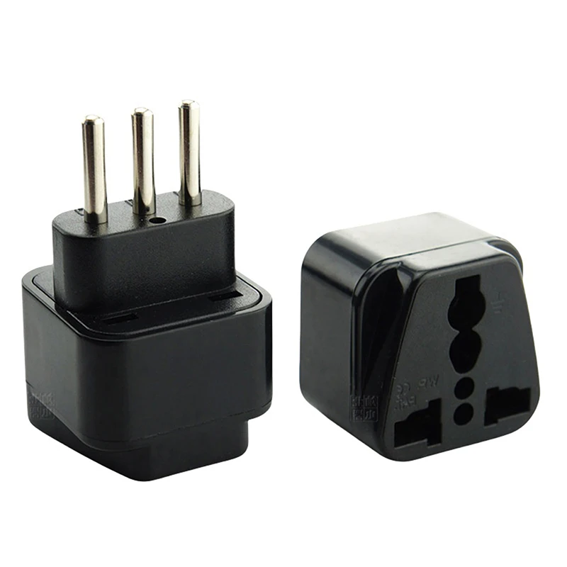Universal Plug UK US EU AU To Italy Italian 3 Pin Travel Power Adapter Plug Socket Home Use Travel Essential Gadgets