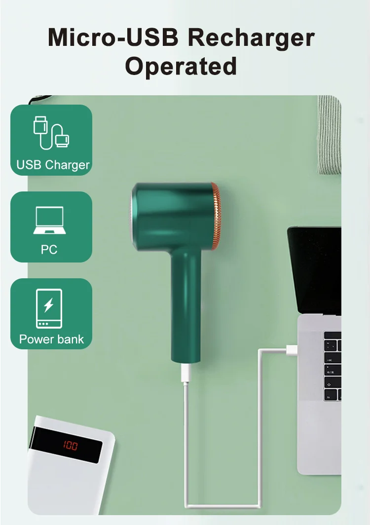 Electric Lint Pellet Remover For Clothing Household Hair Ball Trimmer Rechargeable Clothes Fluff Fabric Shaver Removal Device