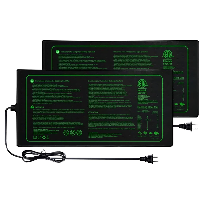 GEGE Seedling Heating Mat,Warm Hydroponic Heating Mat For Seed Starting,Indoor Gardening,Waterproof Plant Mat US Plug
