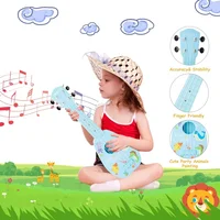 Toddler Ukulele Guitar Toy,Early Education Musical Instruments 4 Strings Mini Guitar Learning Toys Parent-Child Interactive Toys 1